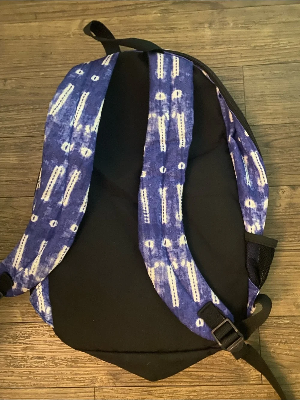 Roxy Purple and Black Backpack with Multicolor Tribal Stripe